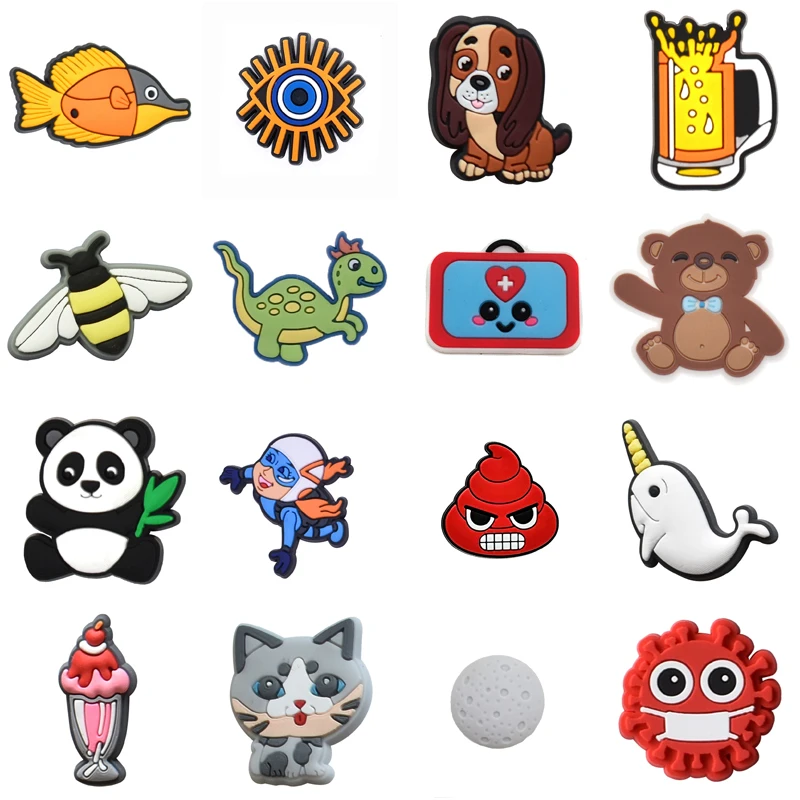 

Men Boy Women Charm Shoes Accessories Set Jeans Girl Wholesale Bulk Decorations for Crocs Para Pins Kids Shoe Charms Gifts Packs