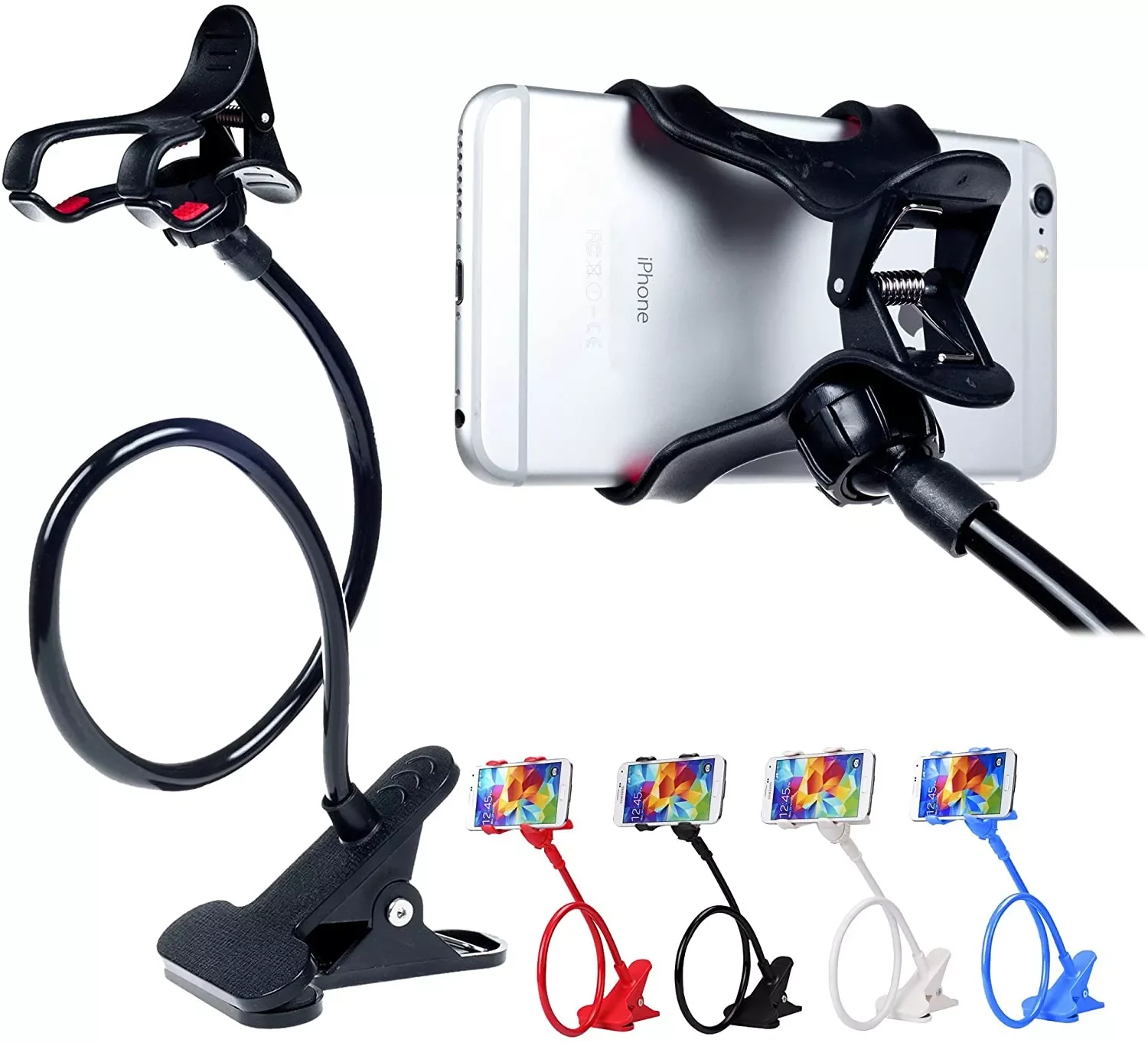 

Universal Lazy Holder Arm Flexible Mobile Phone Stand Stents Holder Bed Desk Table Clip Gooseneck Bracket for Phone Muti Colors