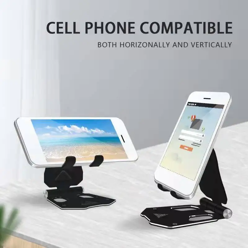 tongdaytech universal desk mobile phone stand aluminium holder foldable mini mount telefon tutucu for iphone tablet smartphone free global shipping