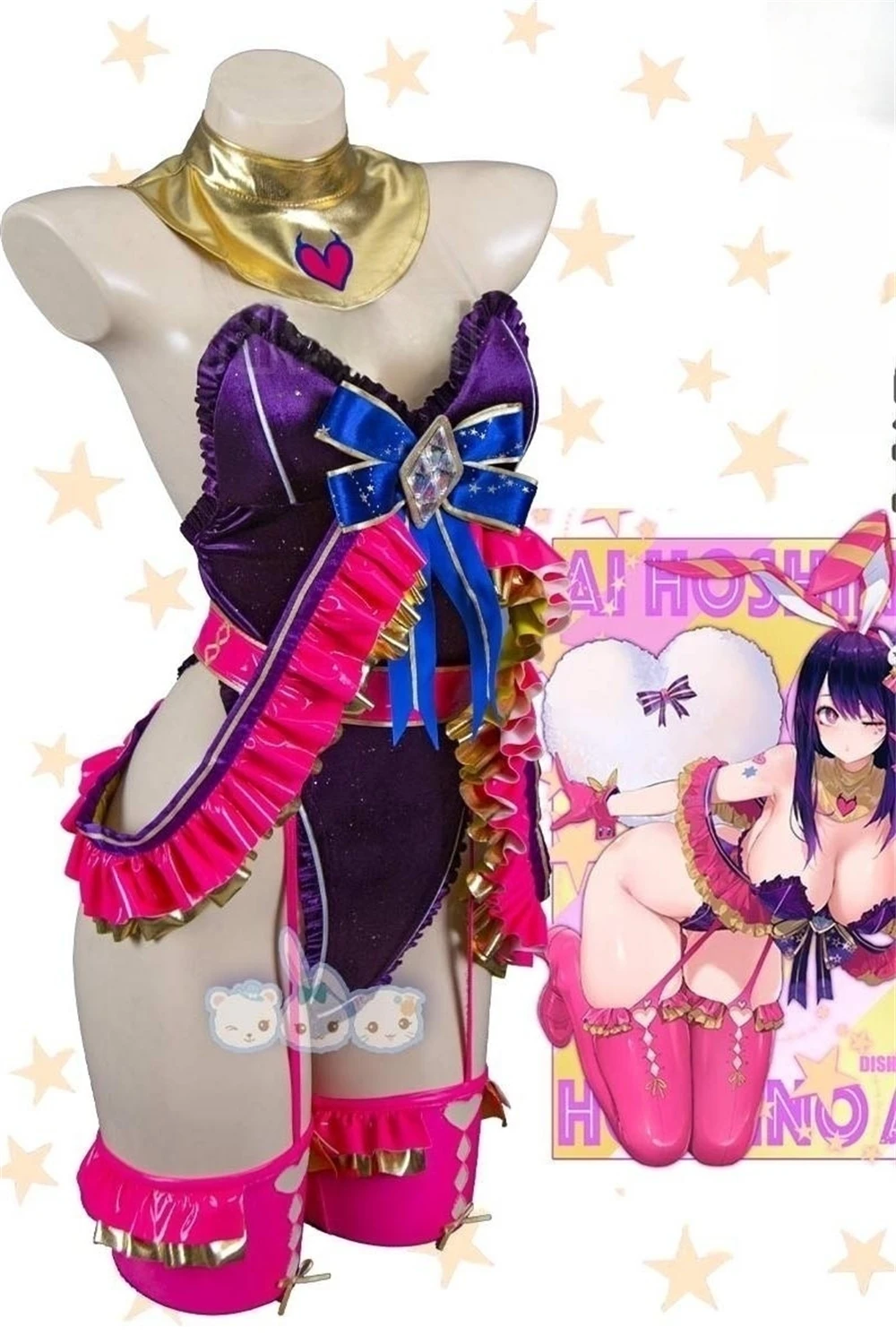 AGCOS аниме OSHI NO KO Hoshino Ai Doujin Bunny Girl косплей костюм женские милые купальники нижнее