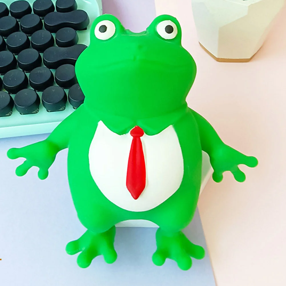 

Cartoon Squeeze Toy Simulation Frog Stretchy Toy Lifelike Frog Squeezing Toy