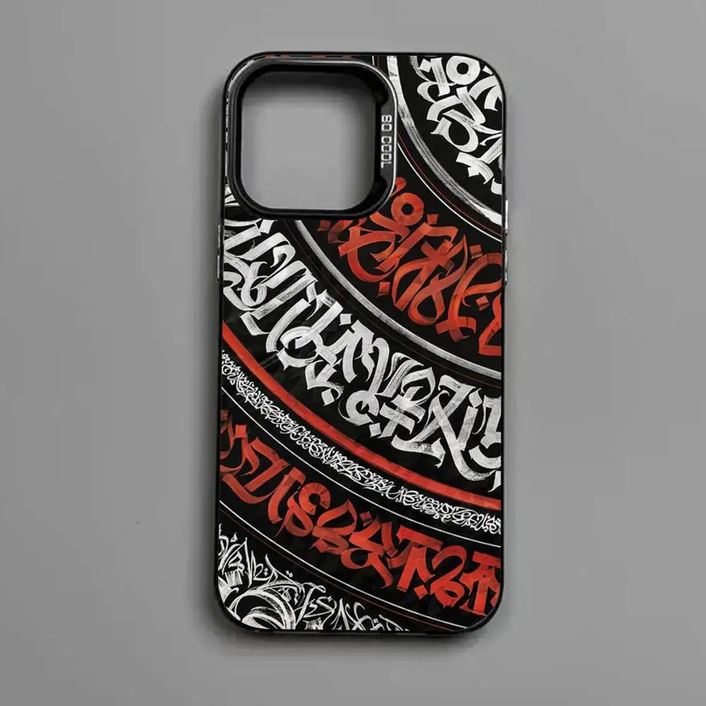 Фото Чехол для телефона P-Pokras Design Art Graffiti для iPhone 17, 17e, 16, 15, 14, 13, 12, 11 mini, Pro Max, 8, 7, Air Plus, матовая задняя крышка с защитой от падений №5