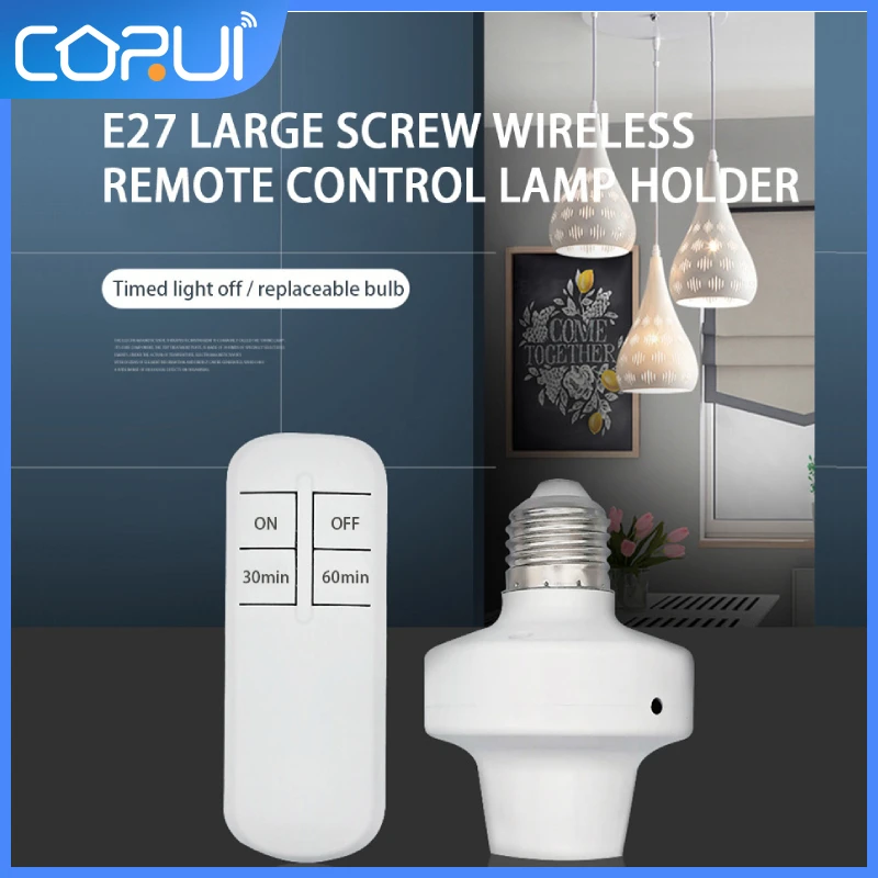 

Wireless Remote Control Light Lamp Socket E26 E27 Bulb Base Holder ON/Off Switch Voltage 110V 220V RF433 Remote Light Smart Home