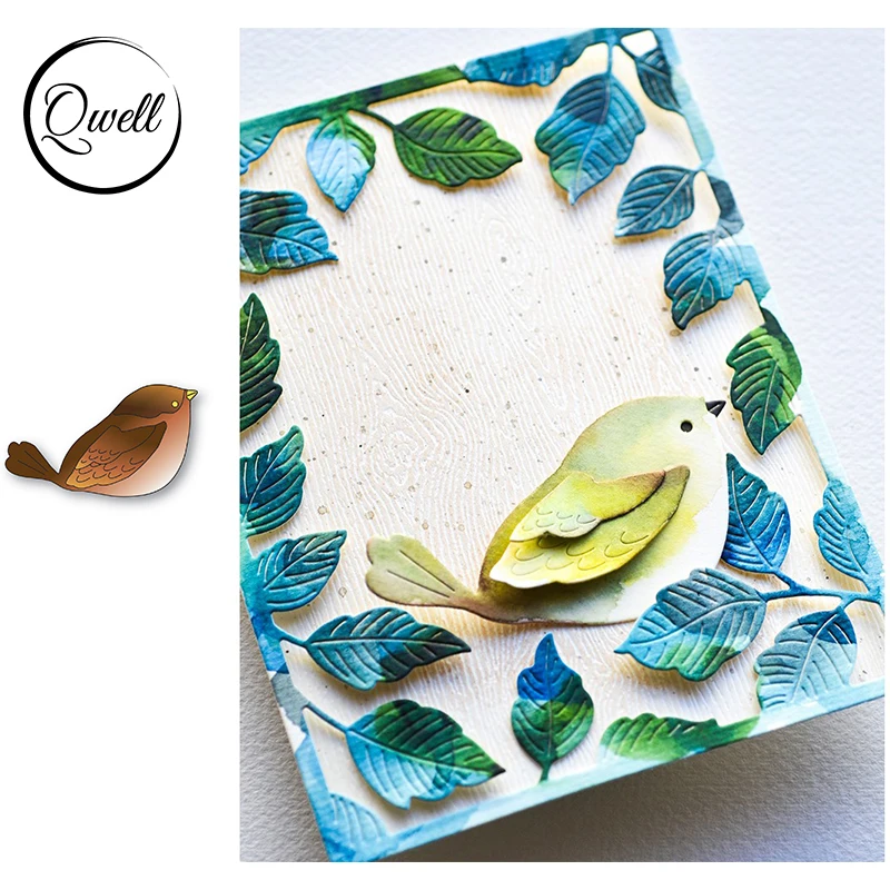Набор металлических пресс-форм QWELL Cute Wren, новинка 2023, нож для формовки Diecut «сделай сам», украшение для рукоделия, карт