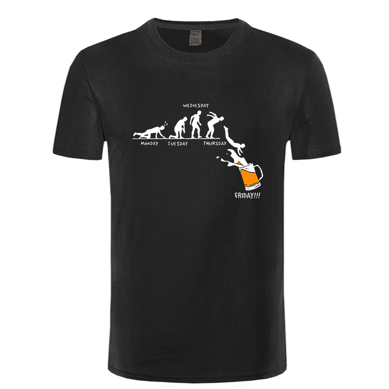 

Friday Beer Drinking O Neck Men T Shirt Funny Print casual T-Shirts