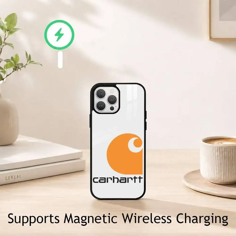 Фото Модный чехол для телефона с логотипом C-Carhartt для iPhone 17, 16, 15, 14, 13, 12, 11 Plus, Pro с поддержкой магнитной беспроводной зарядки №5