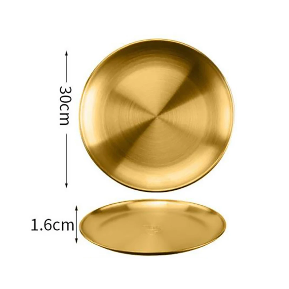 Кухонные столовые приборы из нержавеющей стали поднос для ресторана Круглый