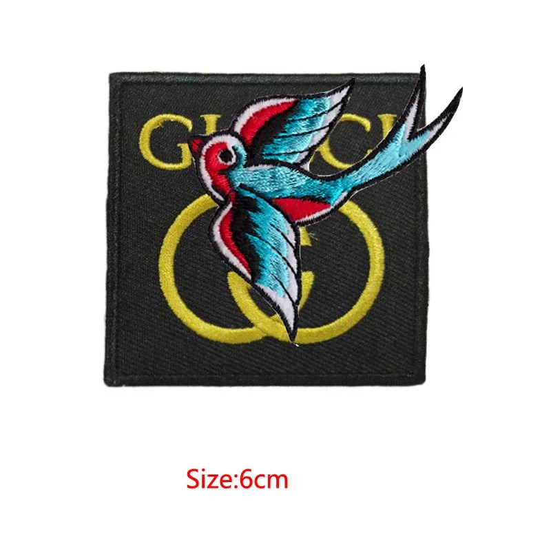 1 шт. красивые патчи с цветами Ласточка вышитые аппликации помощью утюга для