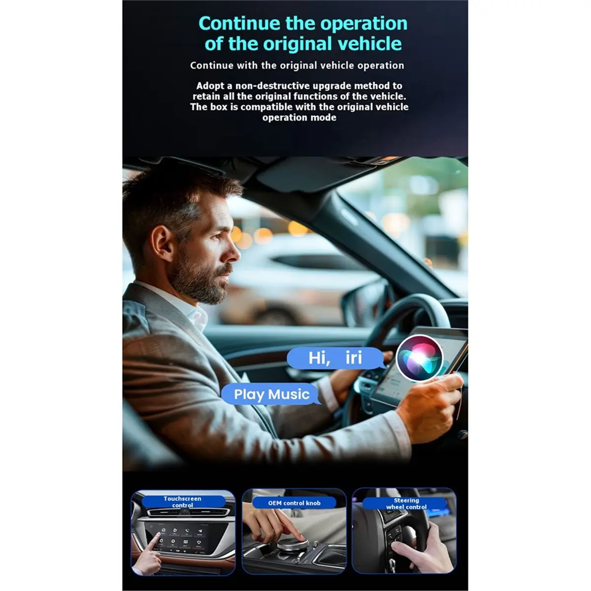 Фото Смарт-бокс Salego Upgrade 4-в-1: адаптер CarPlay/Android Auto/AirPlay/Miracast/Mirror Link с ИИ, USB, Plug and Play, автоматическое подключение, версия C №4