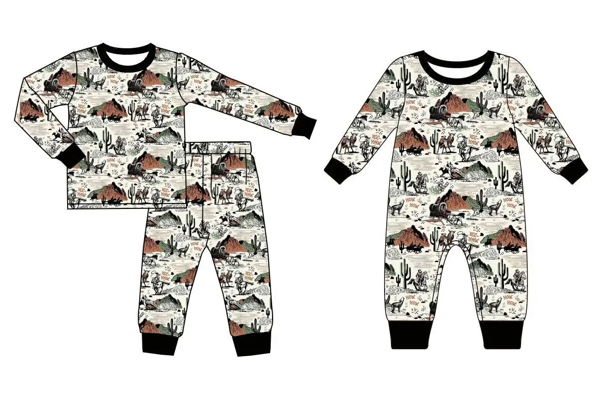 Костюм из двух предметов для маленьких мальчиков брюки с длинным рукавом пижама