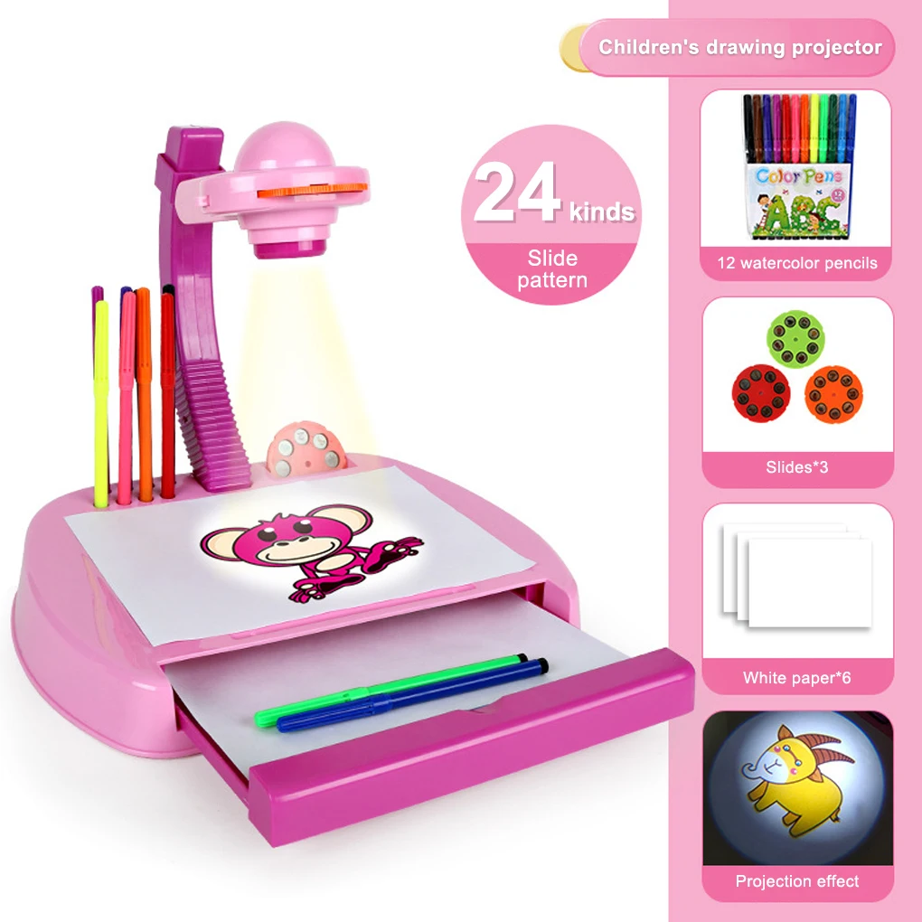 

Multifunctional Projector Painting Board Early Educational Toys Writing Learning Table Projection Toy Children Crafting