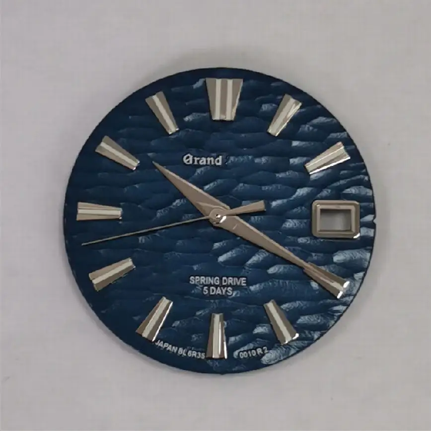 28.5MM dial watch accessory wave stripe mechanical diving dial green luminous for Japanese NH35/NH36/4R/7S movement