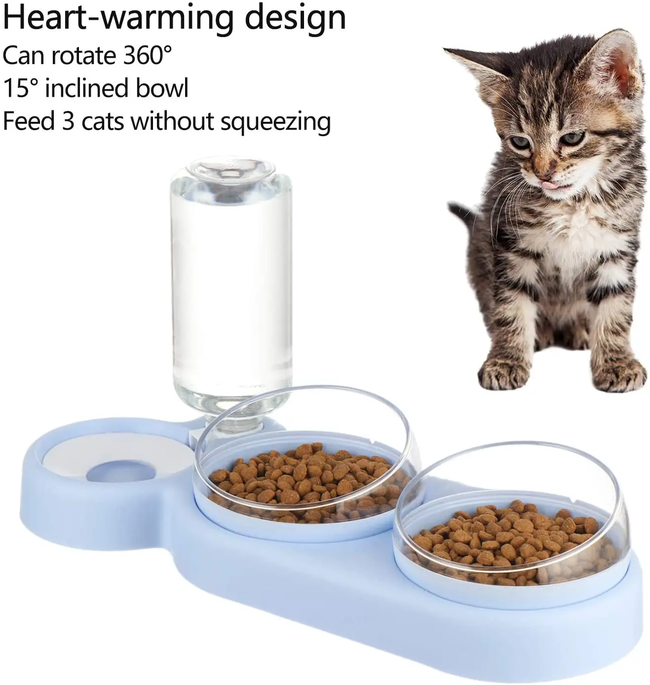 

Double Pet Bowls Dog Food Water Feeder Stainless Steel Pet Drinking Dish Feeder Cat Puppy Feeding Supplies PW080