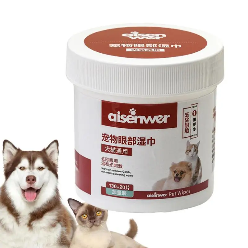 

Dog Eye Wipes 130/150 Count Tear Stain Remover Wipes Tear Wipes Eye & Ear Pet Wipes for Cleaning & Deodorizing Dog Face Wipes