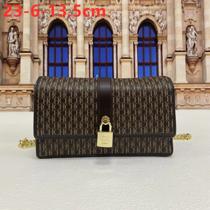 

100% Genuine Leather all CH Letter Printed Crossbody Bag for 2021 New Women Fashion One-shoulder portable messenger bag bolso Gg