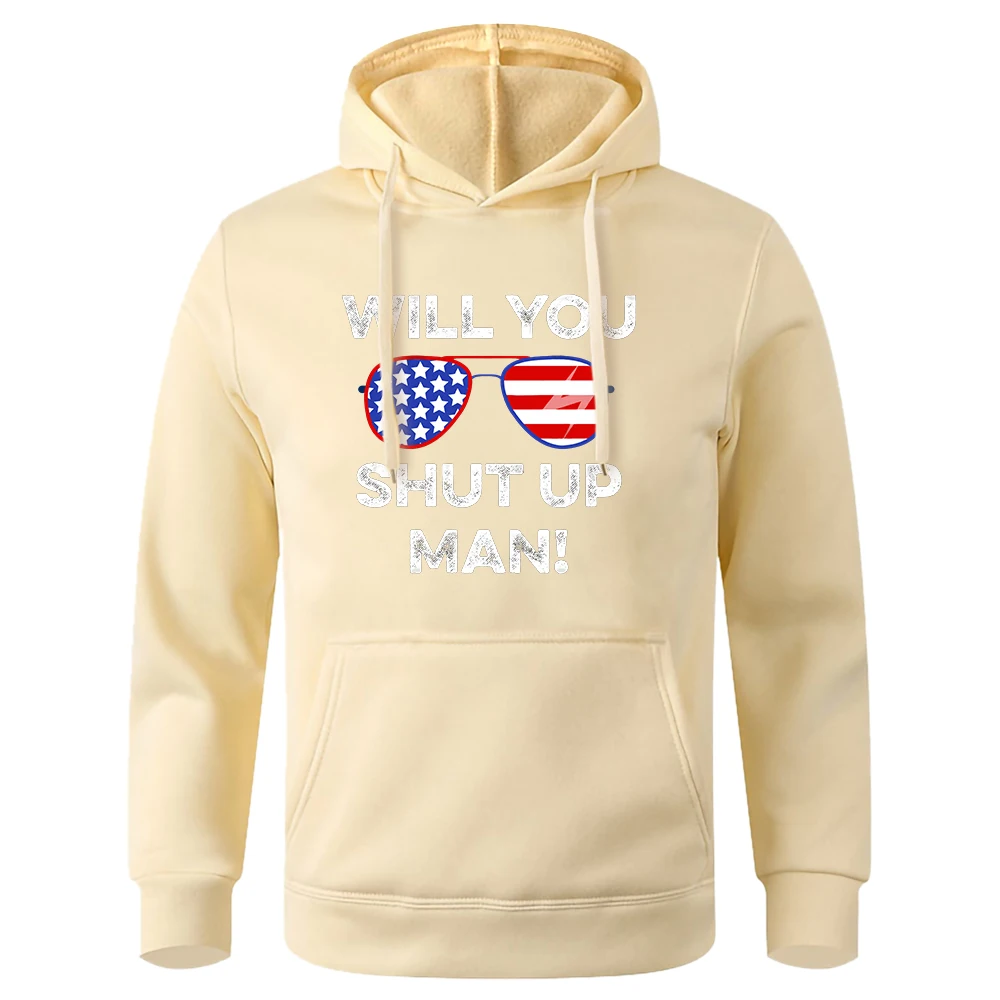 Мужская толстовка с капюшоном Will You Shut Up мужская принтом Брендона теплый