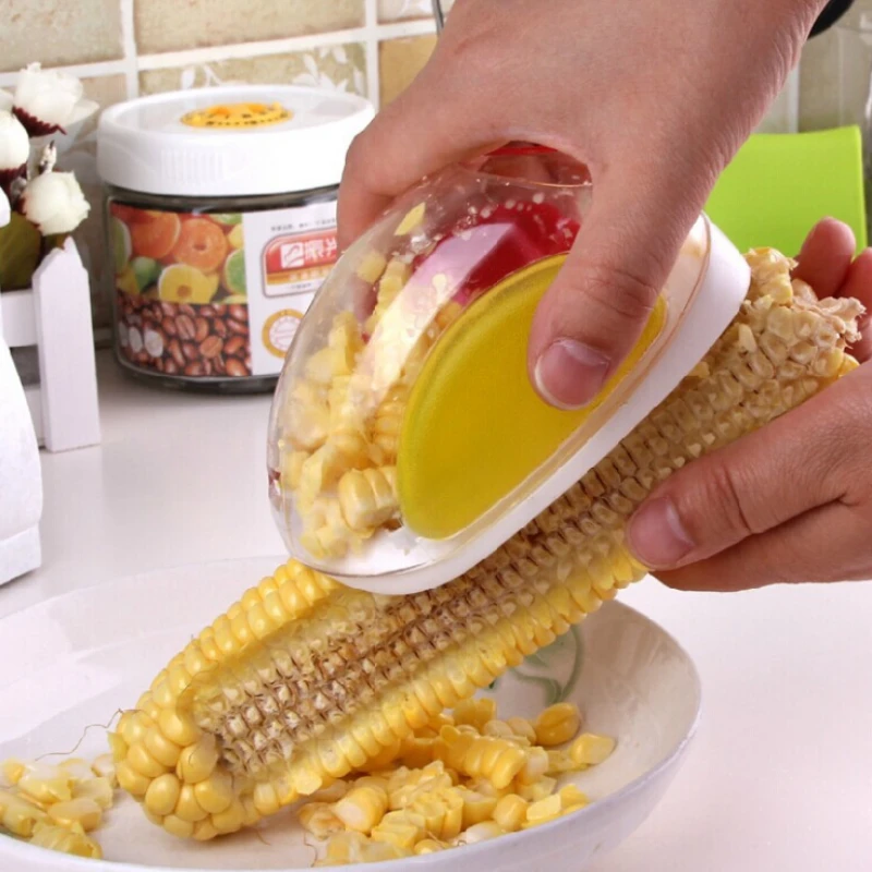 

Hot New Useful Corn Stripper Cutter Corn Shaver Peeler Cooking Tools Kitchen Cob Remover Kitchen Gadgets