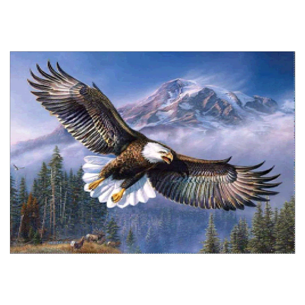 

DIY Beads Painting Eagle Snow Mountain Cross Stitch Diamond Crystal Painting Home Ornaments Z302 Paintings