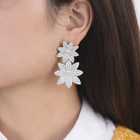 kellybola high quality trendy big flowers earrings fashion nigerian indian style for women daily life professional lady jewelry