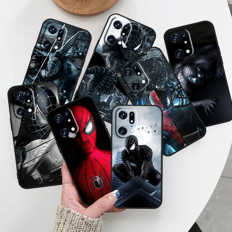 

avengers spiderman cool For OPPO Find X5 X3 X2 Neo Reno 7 6 5 Lite Pro 4Z 4G 5G Silicone Soft TPU Black Phone Case Cover