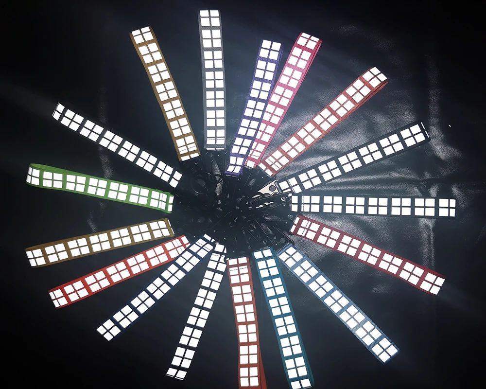 Светоотражающие брелоки с высокой видимостью, желтая лямка из материала для детской одежды, 2,5 см, для ночных прогулок, спорта, бега