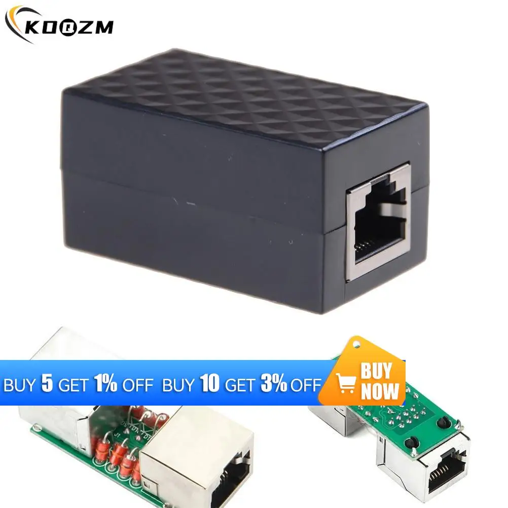 

RJ45 LAN Adapter Ethernet RJ-45 Lightning Surge Protection Device Ethernet Network Protect Device Arrester Surge Protector 14