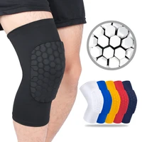 1pcs honeycomb knee pads eva padded crashproof leg sleeve compression knee braces youth adult basketball volleyball football