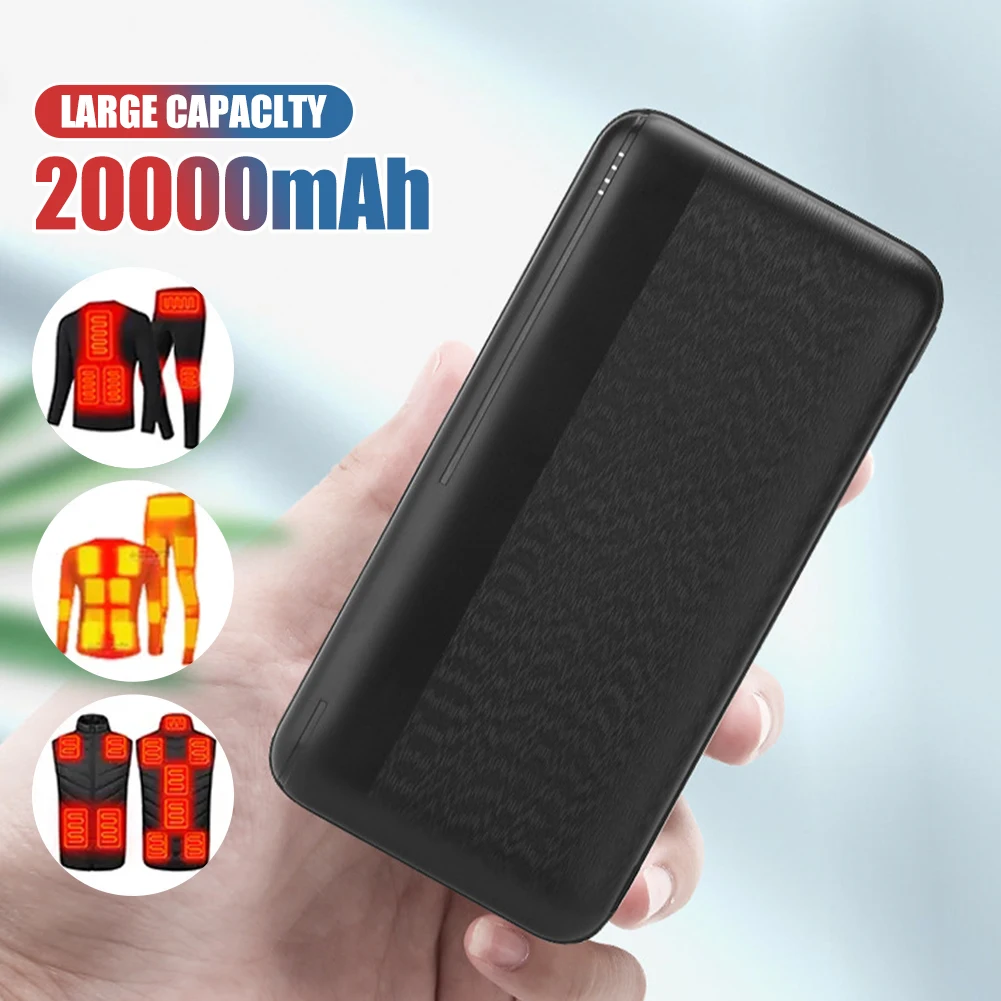 

Smart External Battery Charging Power Bank Fast Heating For Vest Socks Underwear 10000mAh/20000mAh Electric Heating Equipment