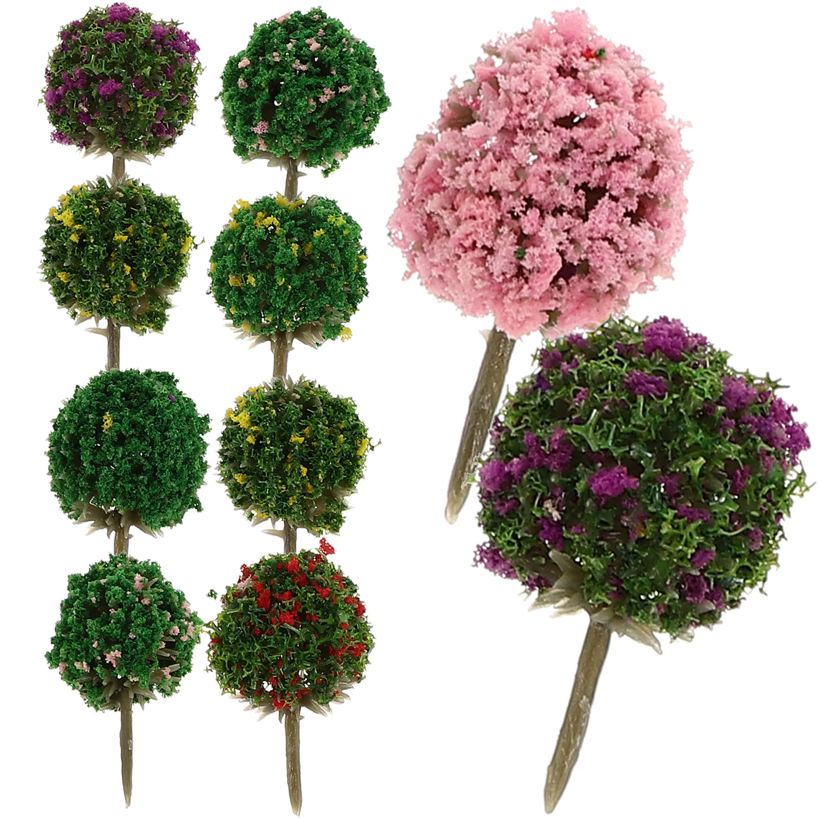 

28 Pcs Mini Scene Layout Model Decor Artificial Tree Adornment Sand Table Fake Greenery Trees Scenery DIY Simulation