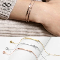 bipin women stainless steel bracelet minimalist gold length adjustable jewelry