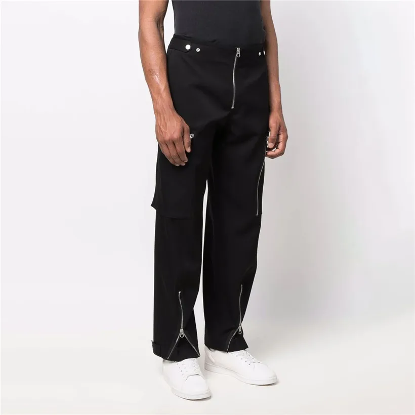 New Spring and Autumn casual pants loose straight pants men M-6XL! Oversize, unpermed cargo pants, original fashionable wide leg