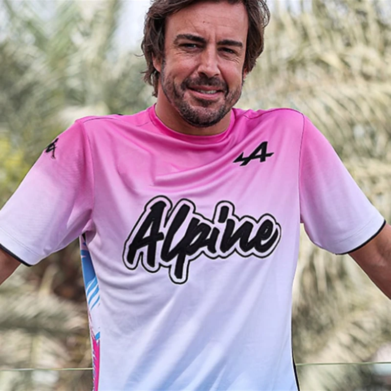 

ALPE Alonso Jersey Tee ALPINE F1 Team Miami 2022 T-Shirt Formula 1 Jersey Racing Suit Team Uniform MOTO Motorcycle F1 Uniform Pl