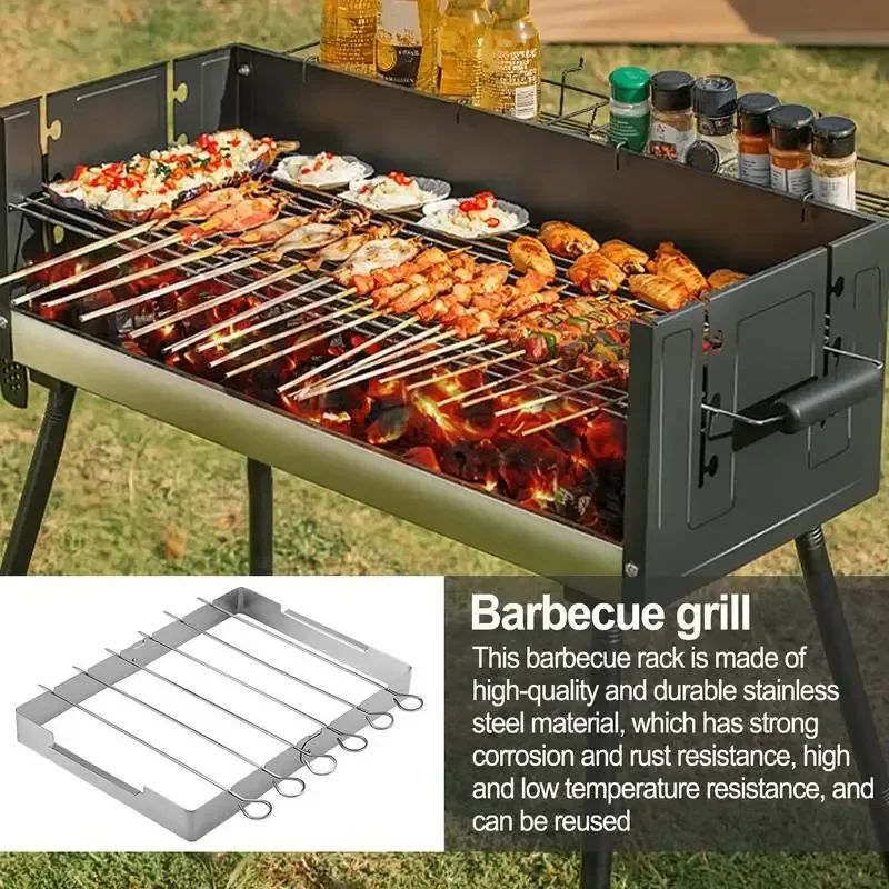 Решетка-гриль для кемпинга из нержавеющей стали сетчатые подставки квадратная