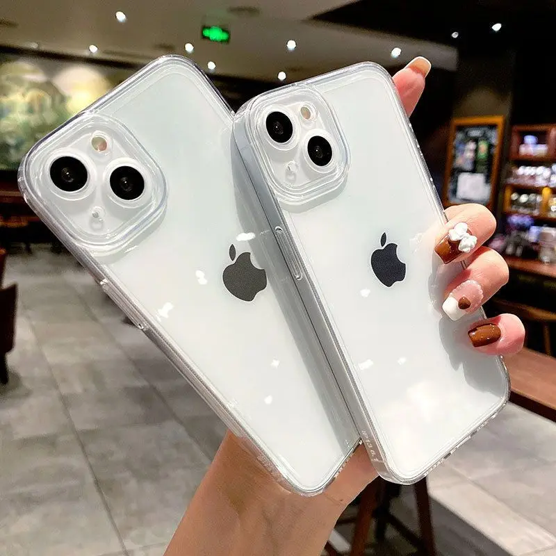 Merry Christmas Tree Elk Santa Claus Holiday Phone Case For Samsung Galaxy S21 S20 FE S22 A73 A53 A72 A12 A13 Transparent Cover