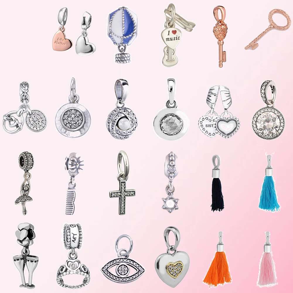 

2019 100% 925 Sterling Silver Classic Fairy Crystal Shoes Charm Pendant Bracelet DIY Accessories Pendant Free Shipping Wholesale