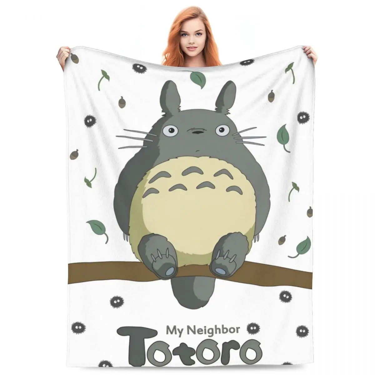 Cartoon Funny Cute T-Totoros Blankets Fleece Summer Air Conditioning Portable Ultra-Soft Throw Blanket for Bedding Office Quilt