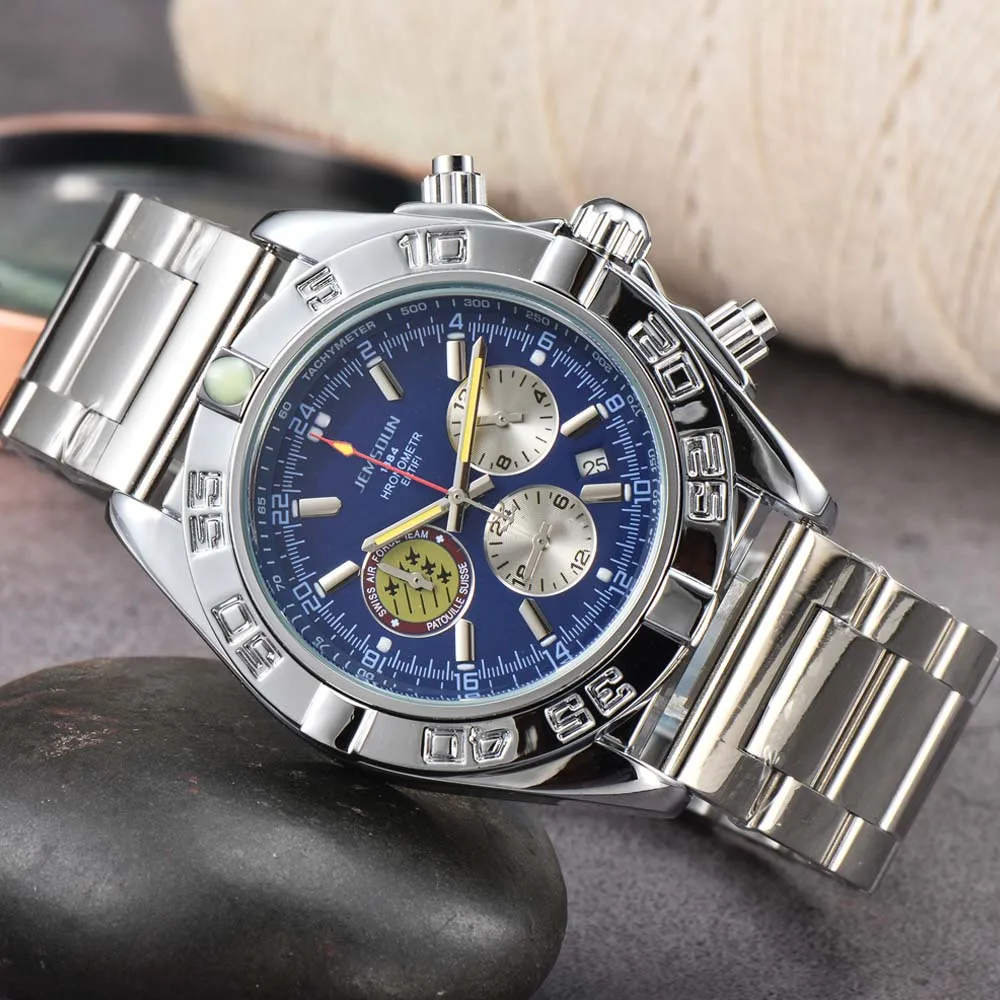 

2023 New Watches For Men Multifunction Sports Wterproof Luminous Watch Full Stainless Steel Automatic Date Chronograph AAA Clock