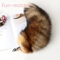 anal plug real fox tail separable cosplay butt plug anal sex tail adult products anal sex toys for woman couples men sexy shop