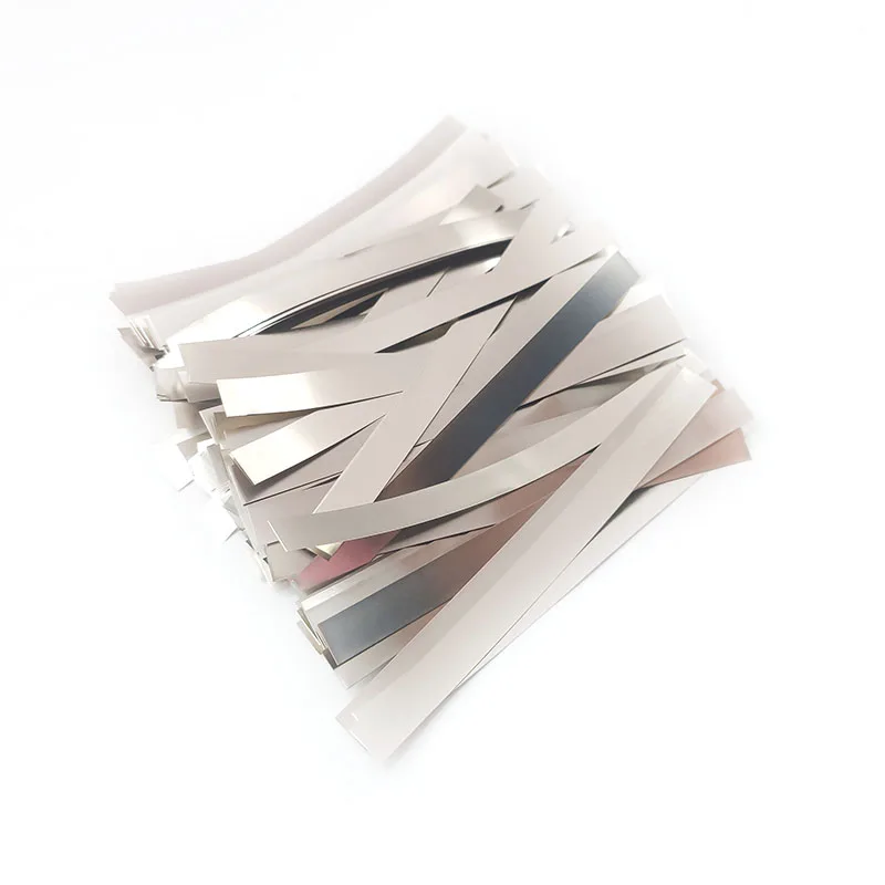 50 шт. никелированные стальные полосы 0 1 мм Длина 18650