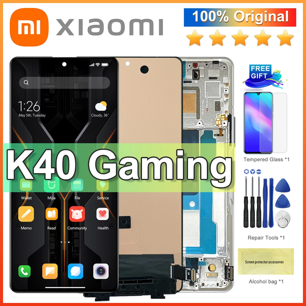 6.67'' Original for Xiaomi Redmi K40 Gaming LCD Display Touch Screen digitizer Assembly for redmi k40 Game Edition Display