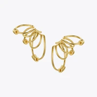 enfashion multilayer circle ear cuff clip on earrings for women gold color rock earings without piercing fashion jewelry e201174