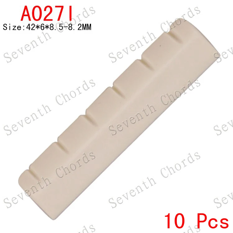 

10 Pcs 42*6*8.5-8.2MM Classic Guitar Nut - Lvory-White Plastic - A027I