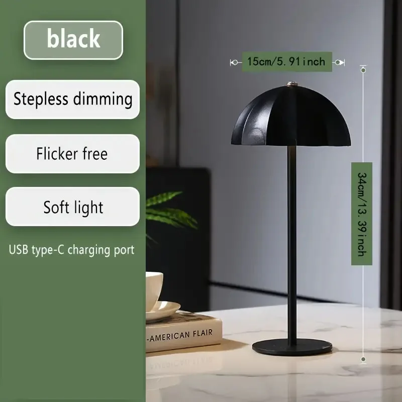 Аккумуляторная Настольная лампа с регулируемой яркостью 3 цвета LT049