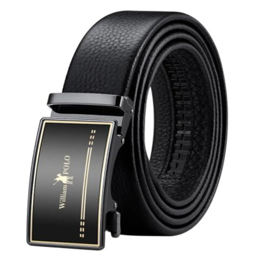 

Ремень мужской из натуральной воловьей кожи с автоматической пряжкой