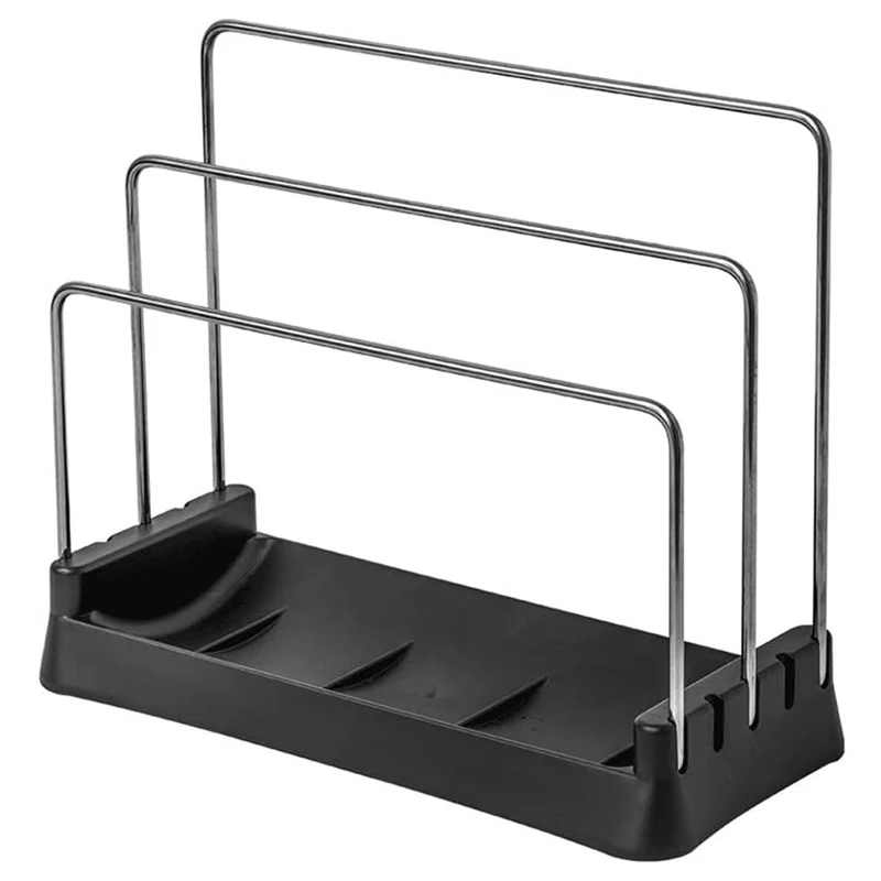 

Cutting Boards Holder, Organizer Pantry Rack Bakeware Holder Chopping Board Organizer Kitchen Countertop Storage Black