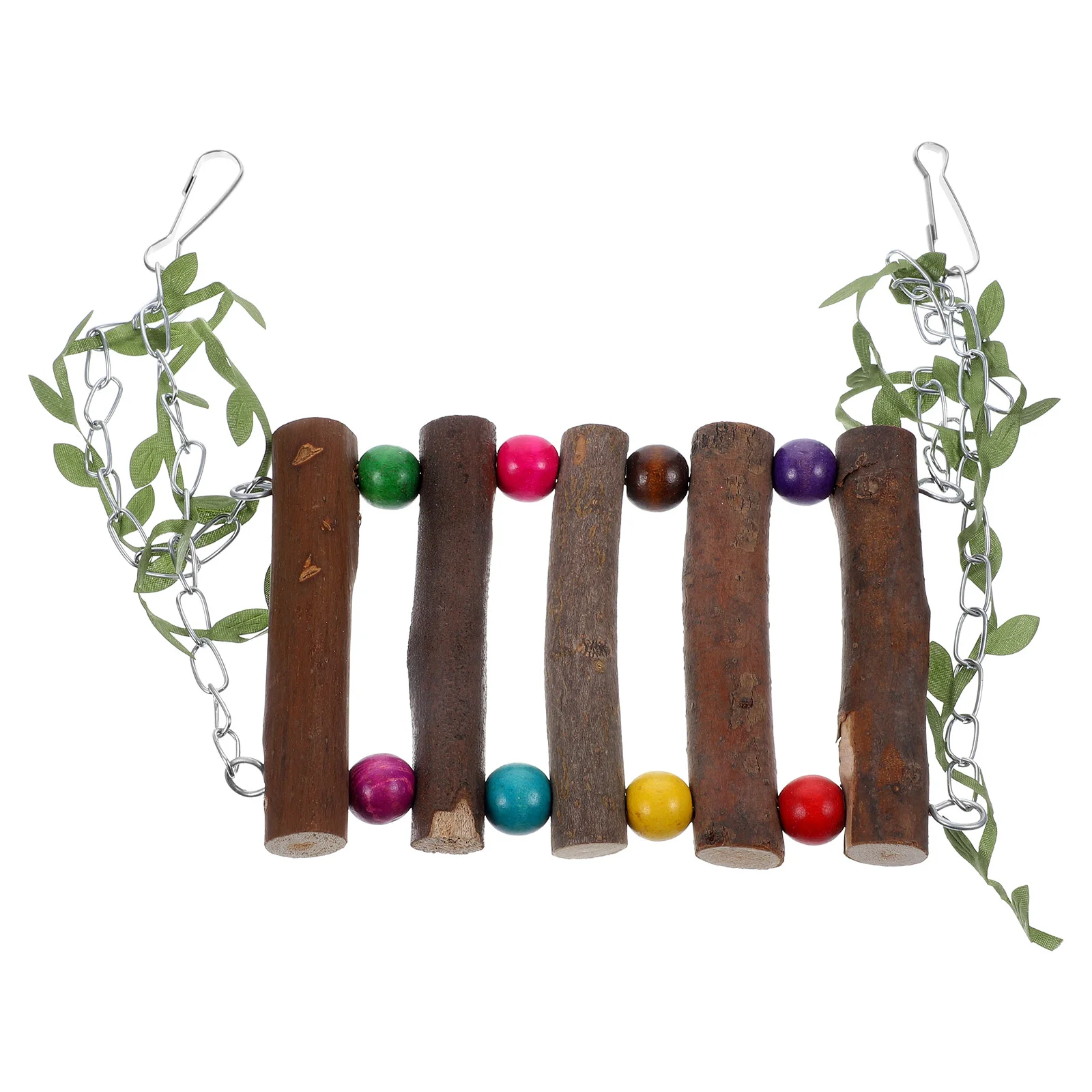 

Wear-resistant Bird Toy Wooden Parrot Toy Suspending Parrot Swing Parrot Accessory