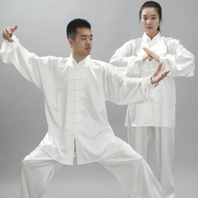

Chinese Kung Fu Suit Martial Arts Training Middle-aged and Elderly Morning Exercise Qigong Tai Chi Hanfu Men Chinese Dresses