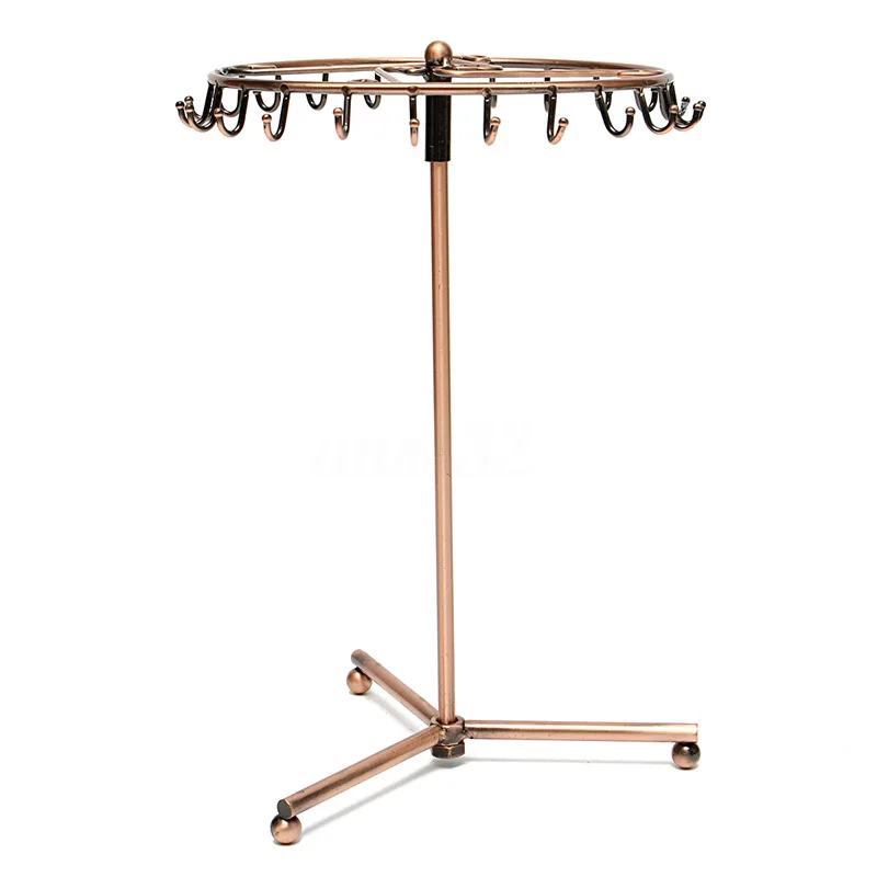 Jewelry Rotating Ring Display Holder Organizer Necklace Stand Rack 23 Hooks