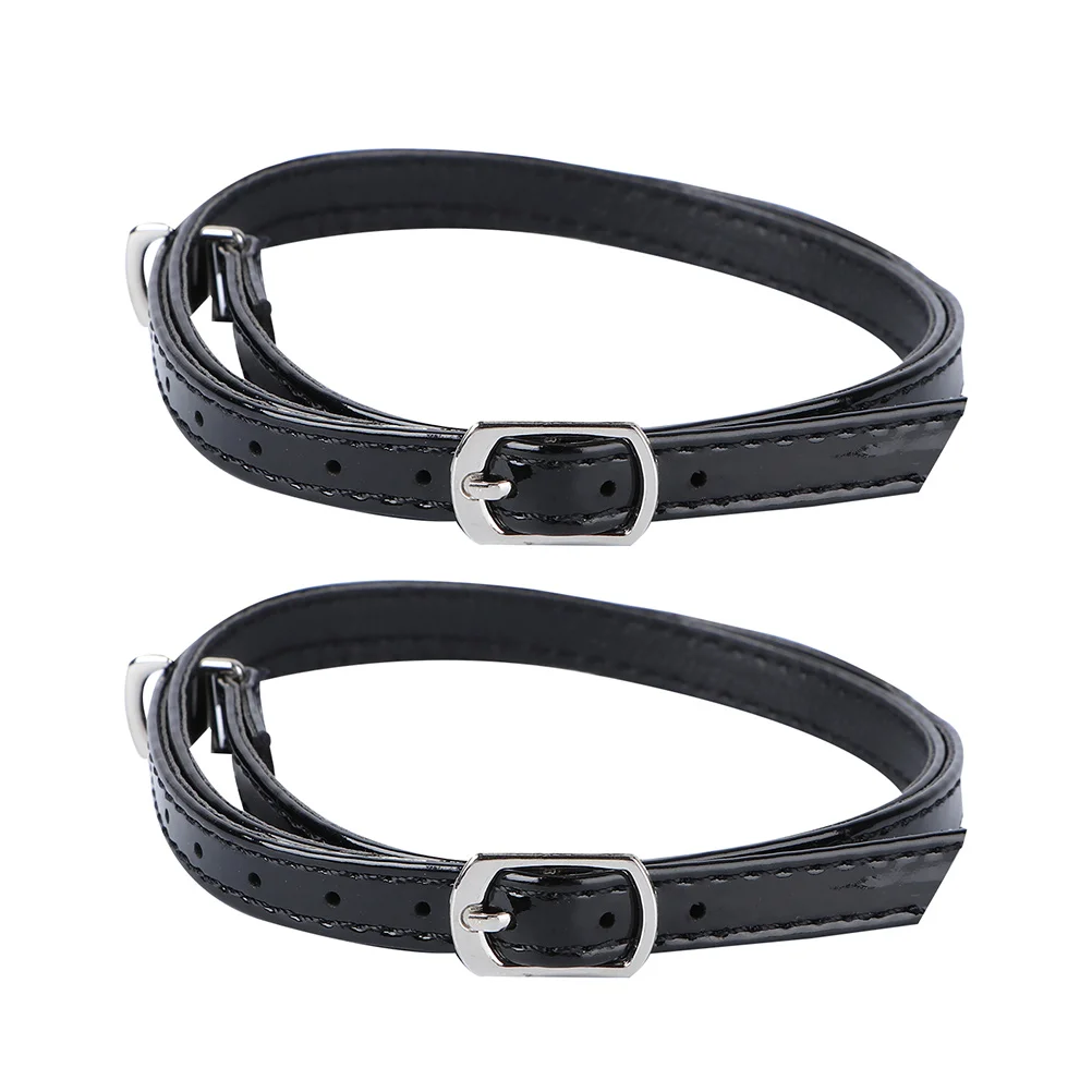 

Anti Drop Heel Laces Shoelace High Heels Women Closed Toe Cross Section Anti-Drop Straps Pu Ankle Miss Elastic