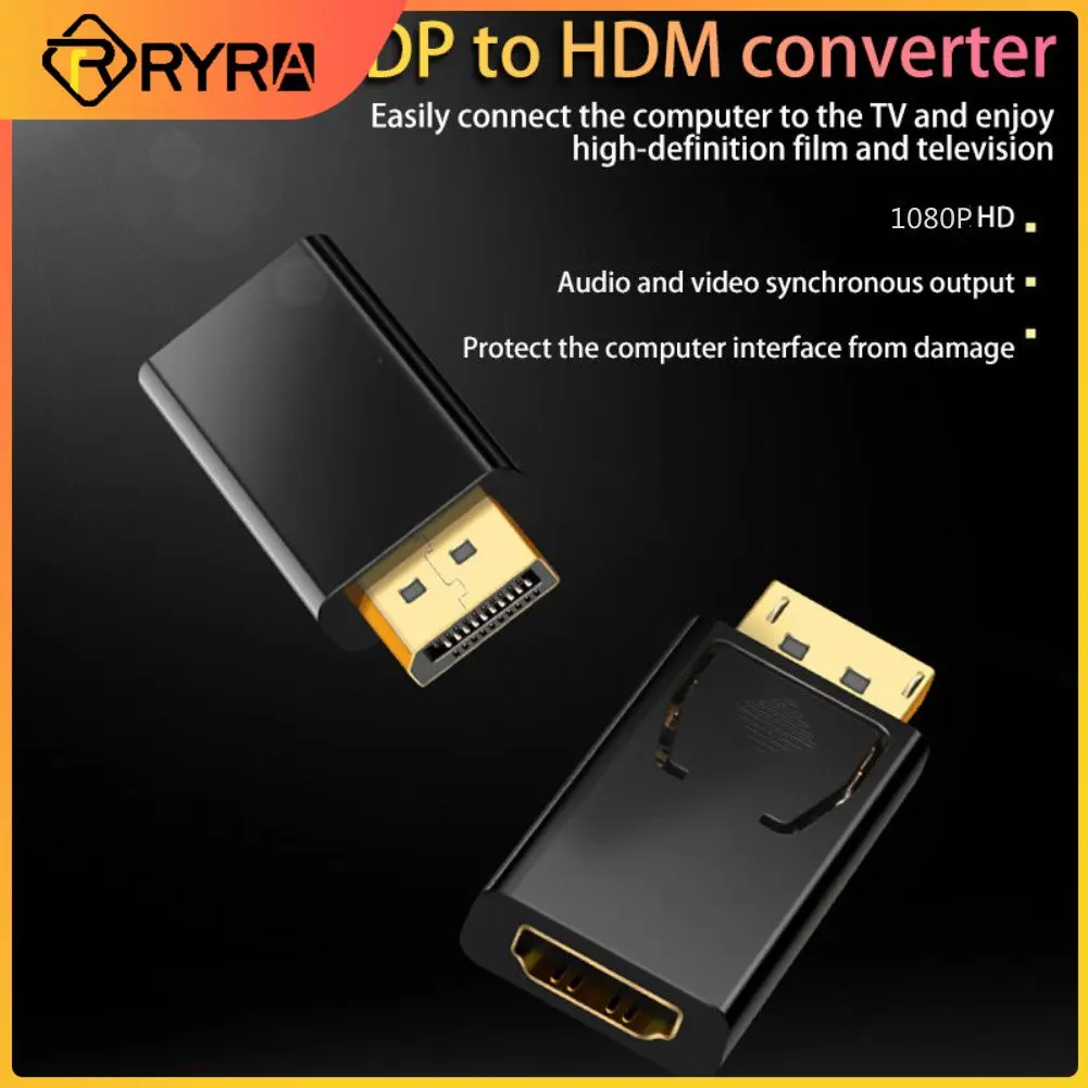 

Переходник для монитора компьютера RYRA 1080P DP с золотым/никелевым покрытием